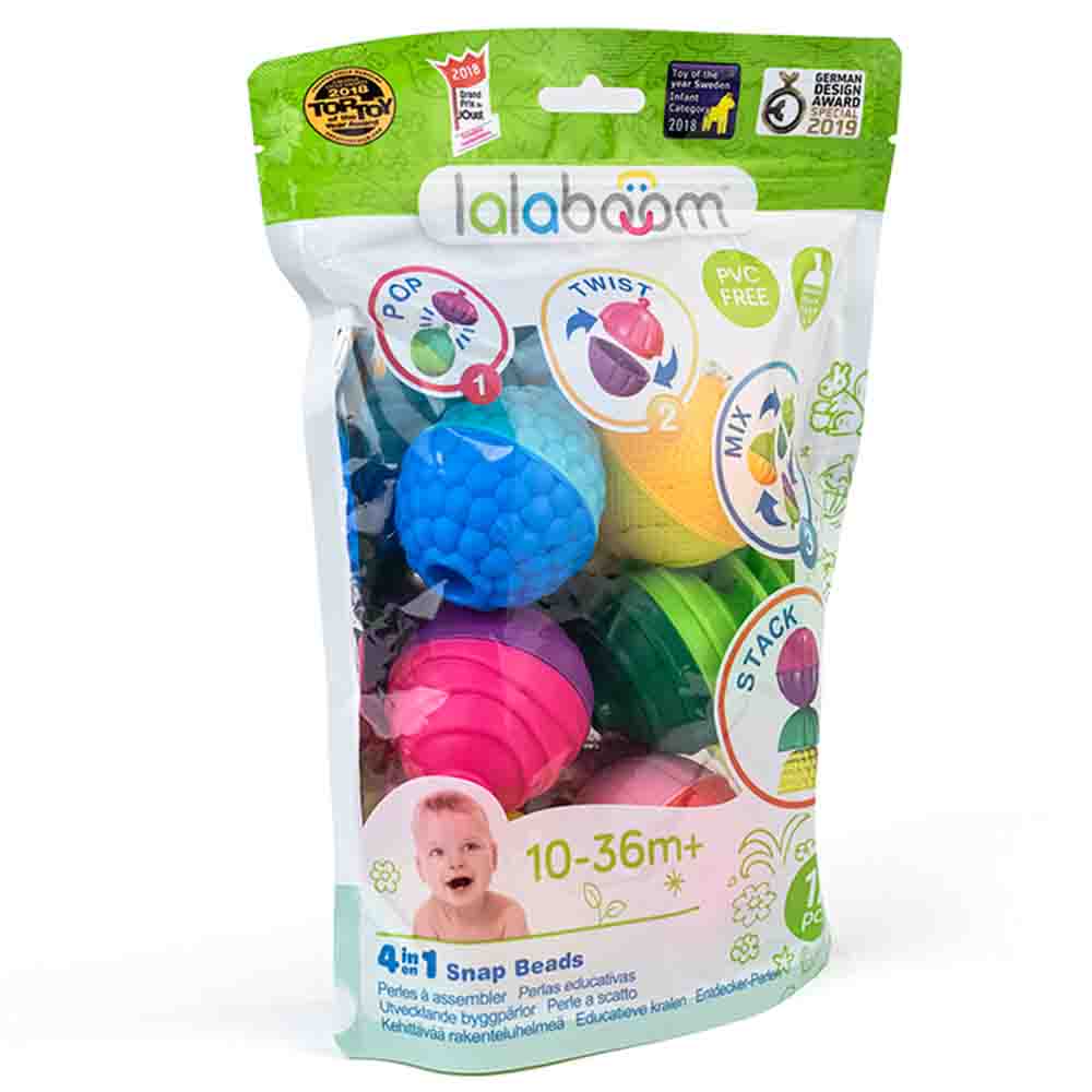 Lalaboom 3 Sensory Balls with Beads (12 pcs)